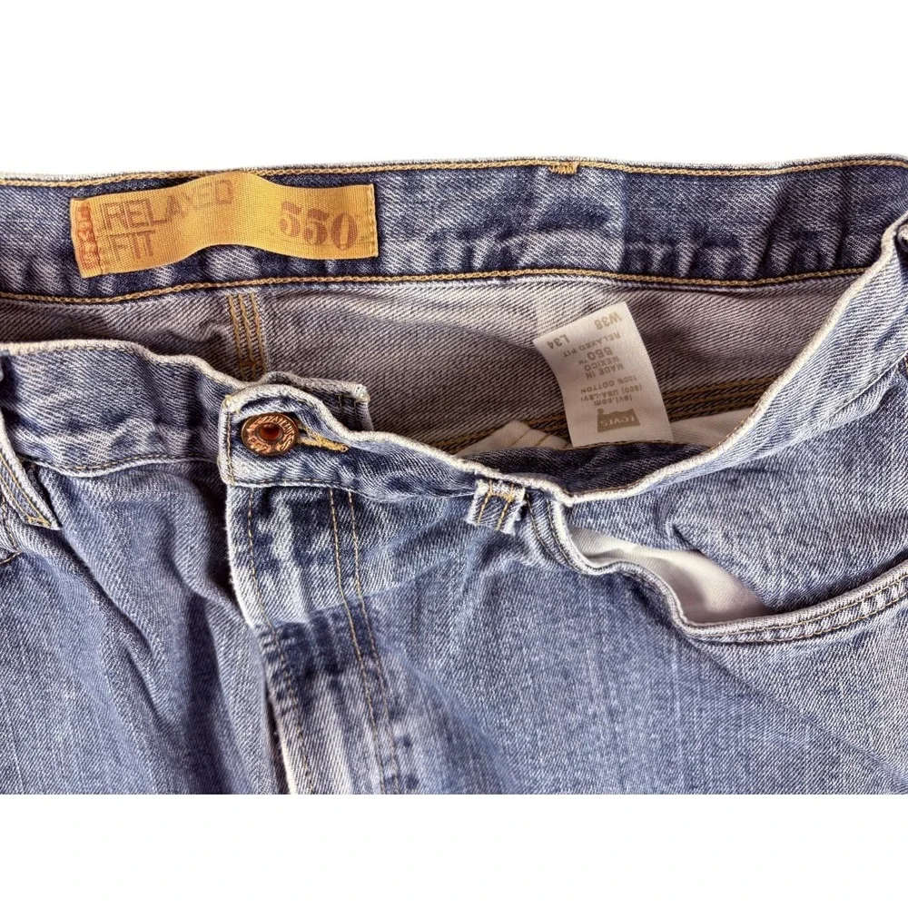 Levi's‎ 550 Relaxed Fit Jeans Mens 38x34 (37x33.5) Blue Denim Authentic Straight